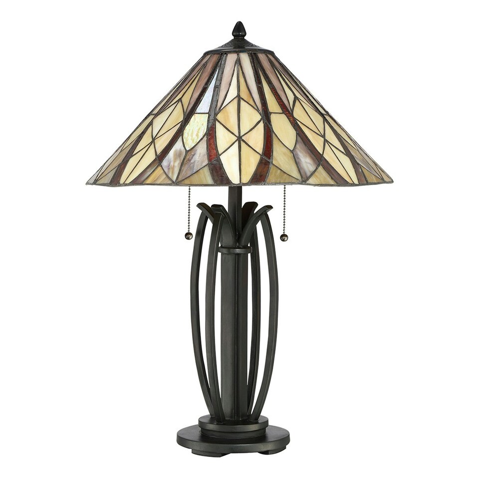 image 1 of Victory Tiffany Table Lamp, Valiant Bronze, E27