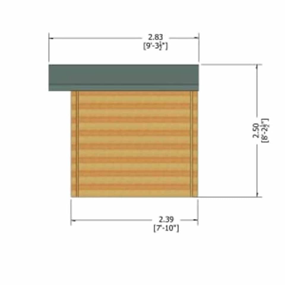 image 1 of Bucknells 28 mm Log Cabin 10 x 10 Feet | Brown