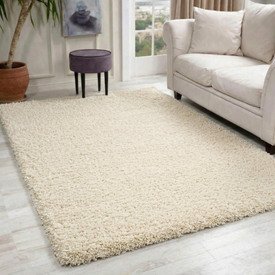 image 1 of Desire Rugs Plain Living Room Fluffy Shaggy Area Rugs