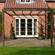 image 2 of Wall Mounted Box Pergola - L240 x W240 x H270 cm - Rustic Brown
