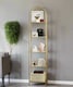 image 7 of 5-Tier Tempered Glass Shelf Unit, Arched Display Rack, Metallic Gold Frame 183.5 cm