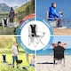 image 5 of Get Fit Premium Folding Camping Chair - Thick Padded With Magazine Pocket, Cup Holder & Carry Bag - Lightweight 3Kg - Capacity 130Kg - 2 Pack | Grey | Black / Grey | 2