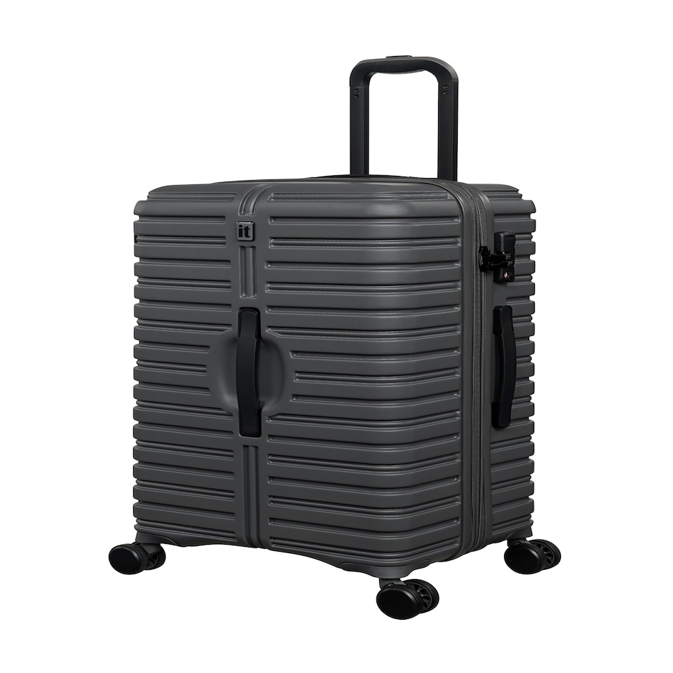 image 1 of IT Luggage Jumbo Charcoal Medium Suitcase with TSA Lock Grey | Medium