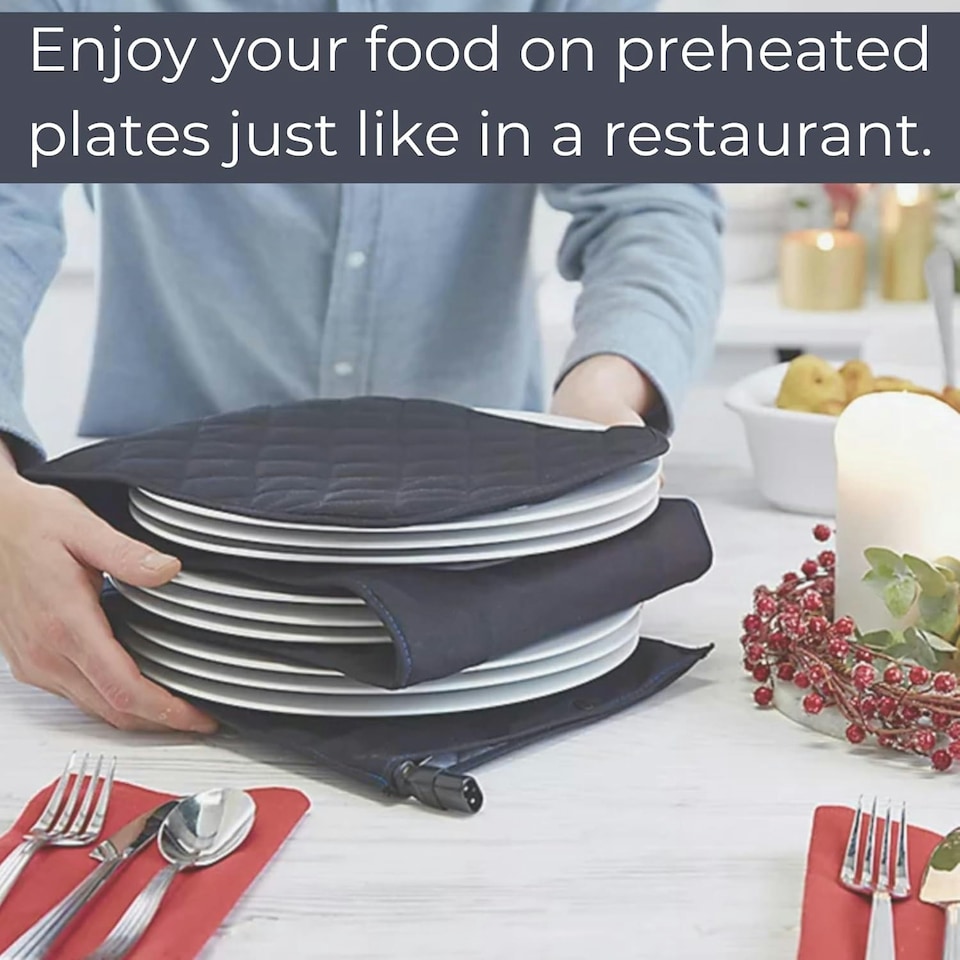image 1 of Straame Electric Plate Warmer – 10 Plate Capacity, Adjustable Heat, Fast Heating for Perfect Plates