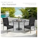 image 5 of Garden Chair Girona - polyrattan & steel, weather & sun resistant, stackable - Set of 2 Black
