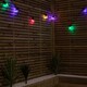image 10 of Set of 20 Indoor Outdoor Connectable Vintage Festoon Lights with Multi-Coloured LEDs