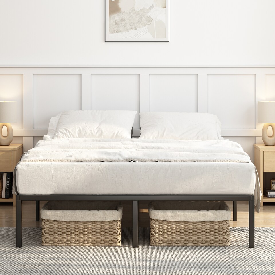 image 1 of MCC Direct Metal Bed frame King Size 5ft Black Metal Mattress base Florence