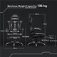 image 3 of Yaheetech Ergonomic Computer Chair with Massage Lumbar Pillow Black