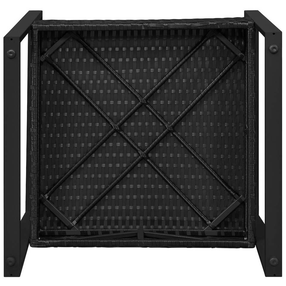 image 1 of Yaheetech 3-Piece Patio Set Rattan Chairs & Table Black/Beige