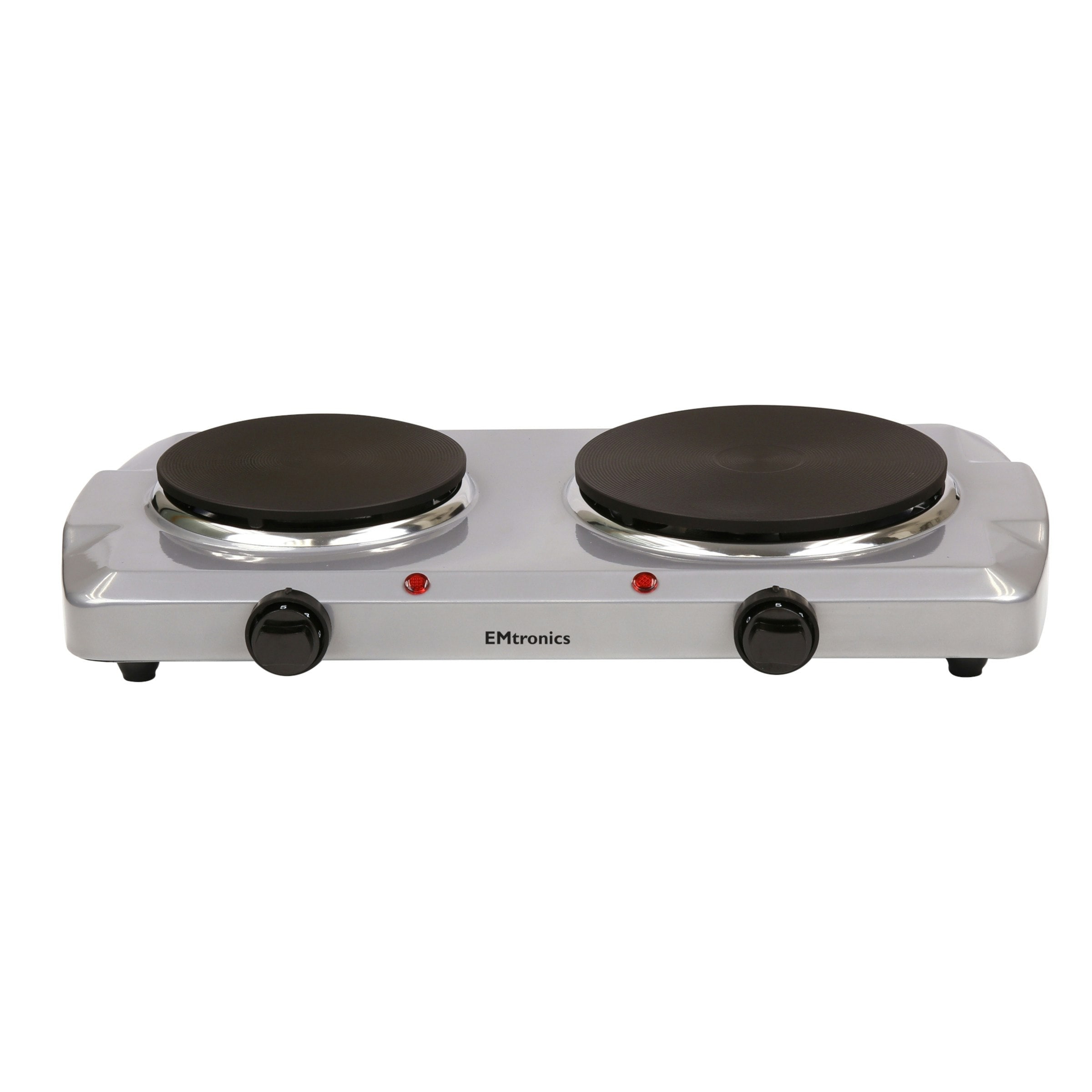 EMtronics 2500W Double Plate Stove - Silver
