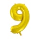 image 2 of Unique Party 34 Inch Gold Glitz Number Balloon (0-9) - Gold - 5