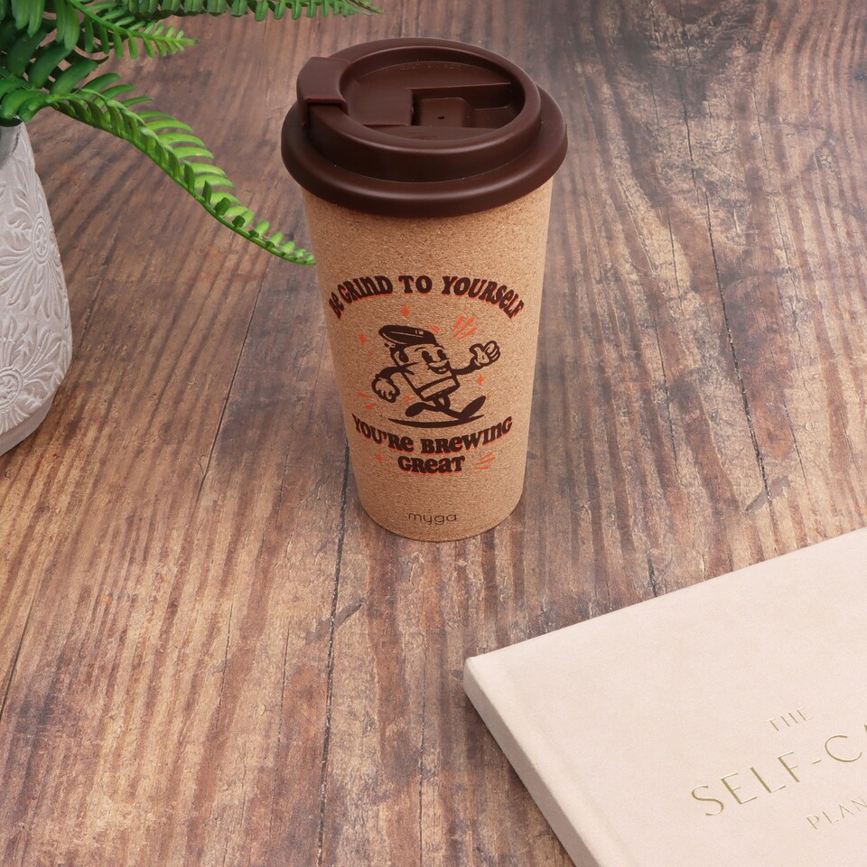 image 1 of Myga Double Walled Cork Cup - Be Grind