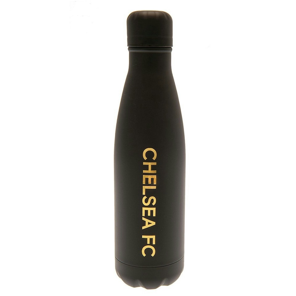 image 1 of Chelsea FC Thermal Flask - Black/Gold - One Size