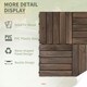 image 4 of Outsunny 27pc Floor Tiles Interlocking Solid Wood DIY Deck Tiles Outdoor Black