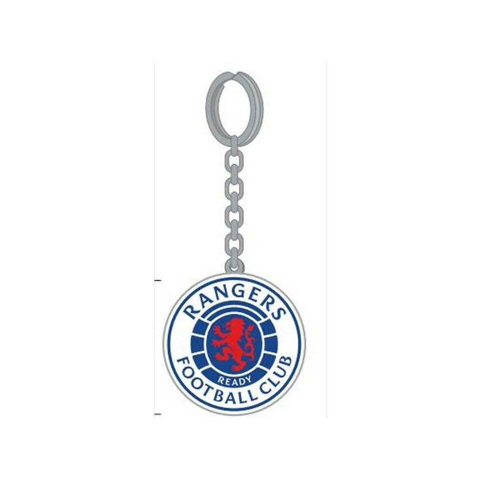 Rangers FC Crest Keyring - Royal Blue/White/Silver - One Size
