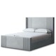 image 1 of Elara Divan Bed with Winged Panel Headboard - Silver - King / 5ft