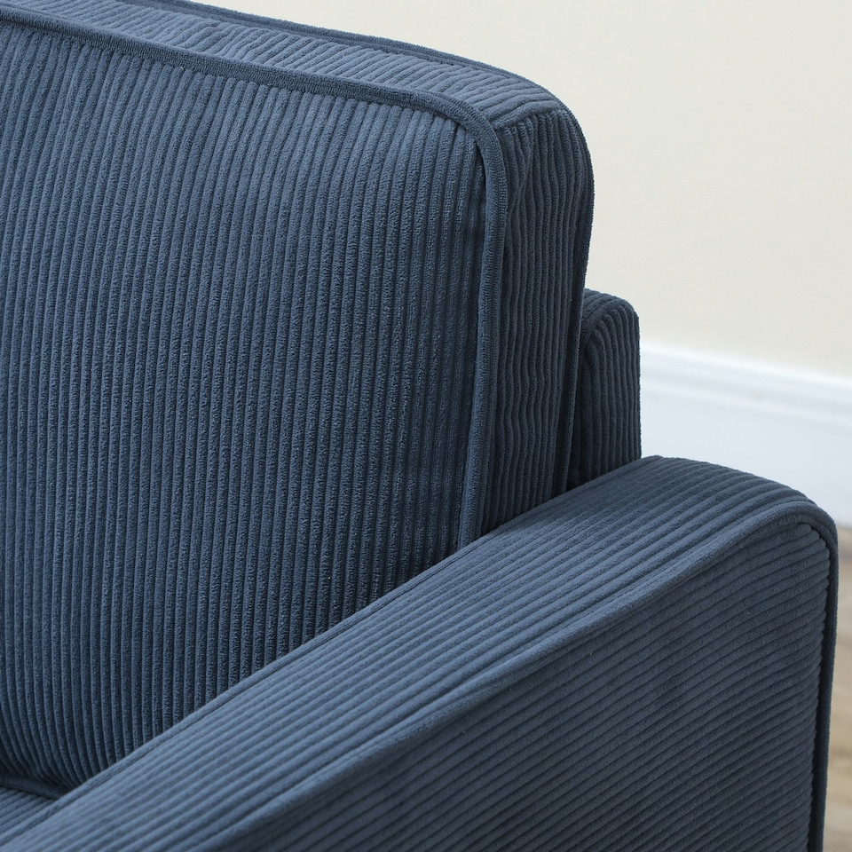 image 1 of HOMCOM Compact 2 Seater Sofa with Under Seat Storage for Small Spaces Blue