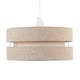 image 1 of Modern Natural Textured Oatmeal Linen Triple Tier Pendant Light Shade