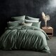image 2 of Martex Linen Duvet Cover Green - Single