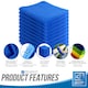 image 2 of Microfibre Cleaning Cloth 40x40cm Super Absorbent Lint Free Microfiber Cloths Cleaning for Home, Kitchen, Mirrors, Car - Pack of 10