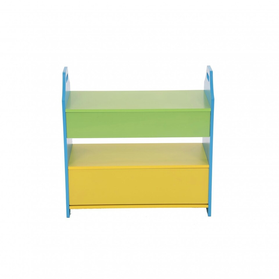 image 1 of Oypla Colourful Childrens Toy Storage Crayon Unit Shelves with 3 Drawers Chest
