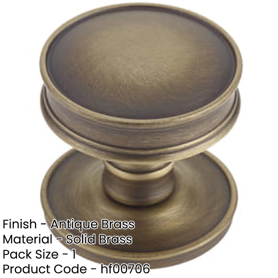 image 1 of Antique Brass Cupboard Knob for Elegant Interiors - Kitchen Cabinet Knob