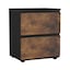 Black Carcass + Rustic Brown Drawers