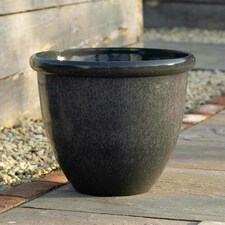 Primrose Garden Round Flower Pot Planter Grey 26 x 41 x 41 cm
