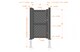 image 2 of Pedestrian Gate 1000x1800mm Black - Diagonal Solid Infill and Flat Top | Black | 1