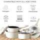 image 5 of Cermalon Cream 5 Piece Non Stick Cookware Set