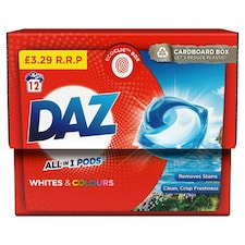 DAZ All-in-1 Pods Washing Liquid Capsules, 12 Washes (Pack of 1)