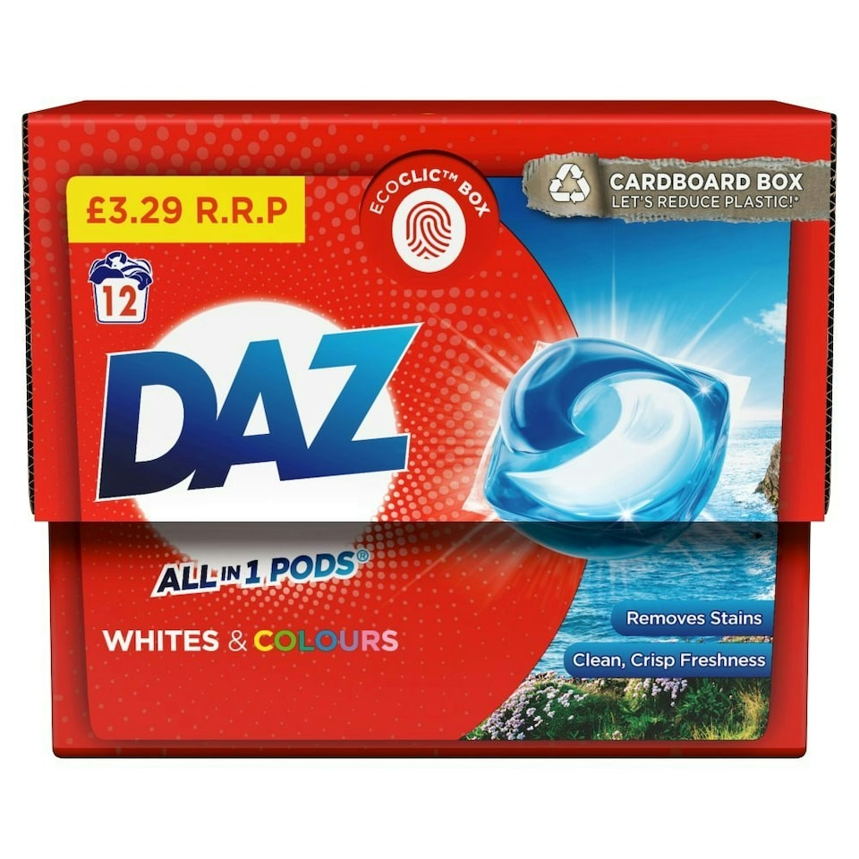 image 1 of DAZ All-in-1 Pods Washing Liquid Capsules, 12 Washes (Pack of 1)