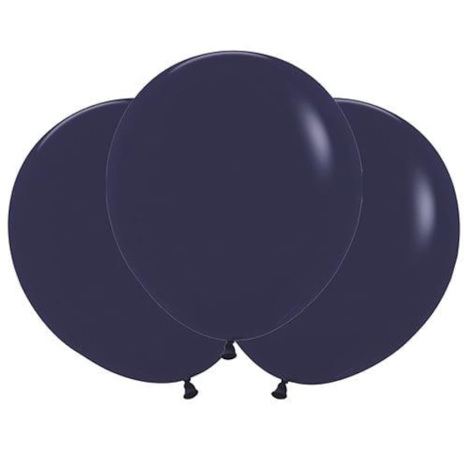 image 1 of Fashion Solid Navy Blue Sempertex Biodegradable Latex Balloons 45cm / 18 in - Pack of 25