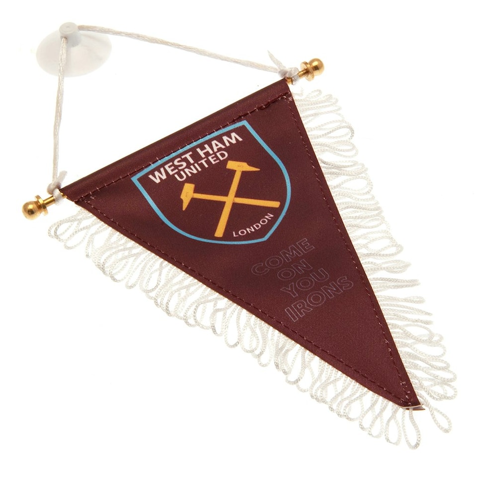 image 1 of West Ham United FC Triangle Pennant - New Claret/Sky Blue - One Size