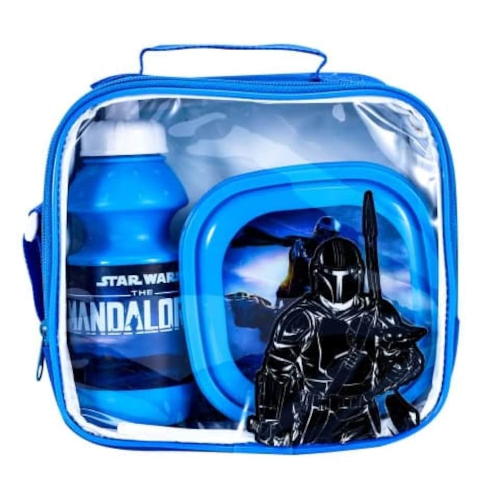 image 1 of Star Wars: The Mandalorian Childrens/Kids Lunch Box Set - Blue - One Size