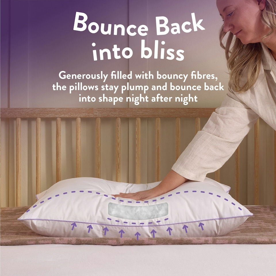 image 1 of Slumberdown Comfy Cotton Pillow, Firm Support, 2 Pack