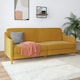 image 1 of Jasper coil 3-seater Sofa Bed in mustard fabric Yellow | MUSTARD