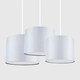 image 2 of ValueLights 3 Pack Modern Grey Drum Pendant Ceiling Light Shades With Diffusers