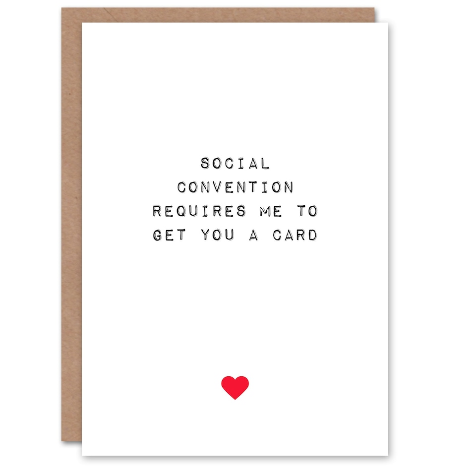 image 1 of Funny Social Convention Anniversary Valentines Day Card