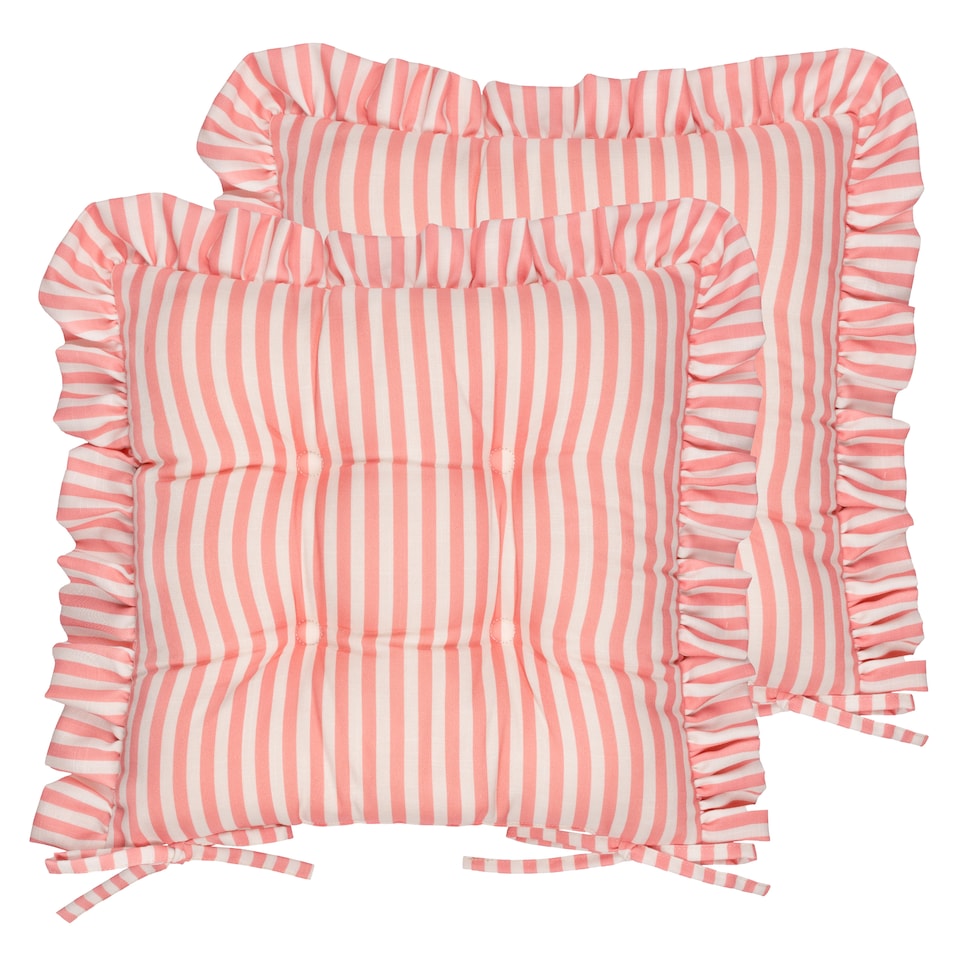 image 1 of Wylder Millie Ruffle 2 Pack Indoor Outdoor Seat Pads