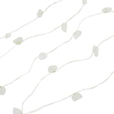 ValueLights Crystal Gifting Matte White String Light and Integrated LED .6W Neutral White Bulb