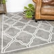 image 1 of KUKOON Grey Modern Trellis Bordered Living Area Rug 120cm x 170cm | Grey