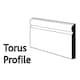 image 2 of PACK OF 5 (Total 5 Units) - 18mm x 119mm White Primed MDF Torus Skirting Board - 2700mm Length