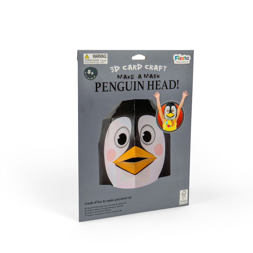 image 1 of Penguin 3D Mask Card Craft