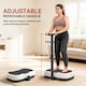 image 5 of SPORTNOW Vibration Plate Exercise Machine, Quiet Vibrating Plate for Weight Loss and Lymphatic Drainage with Adjustable & Removable Handle, Remote Control, Auto or Manual Speeds