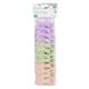 image 2 of JVL Grey Peg Basket with 48 Plastic Clip Clothes Pegs, Assorted Colours