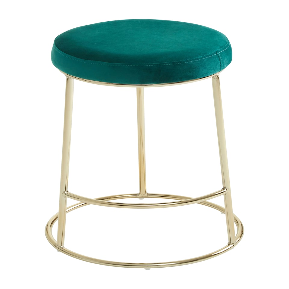 image 1 of Interiors by Premier Manhattan Green Velvet Bar Stool