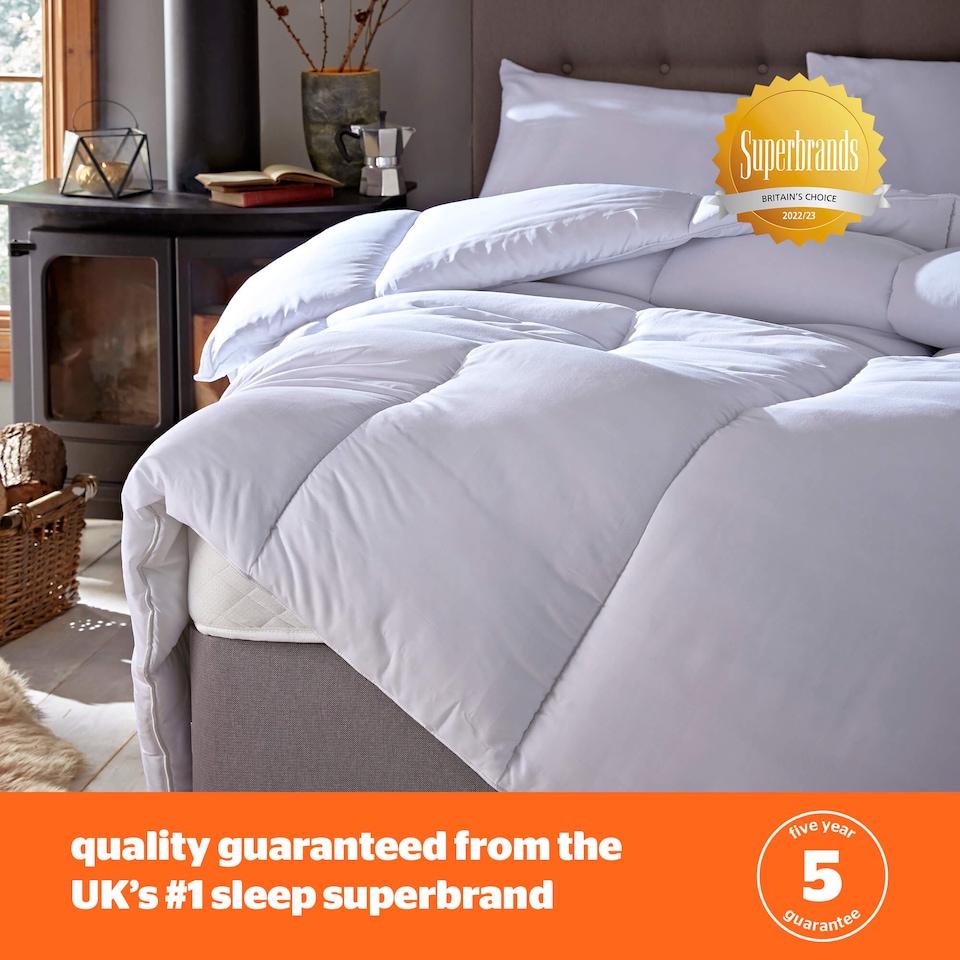 image 1 of Silentnight Warm And Cosy Double Decker Duvet - 18 Tog | White