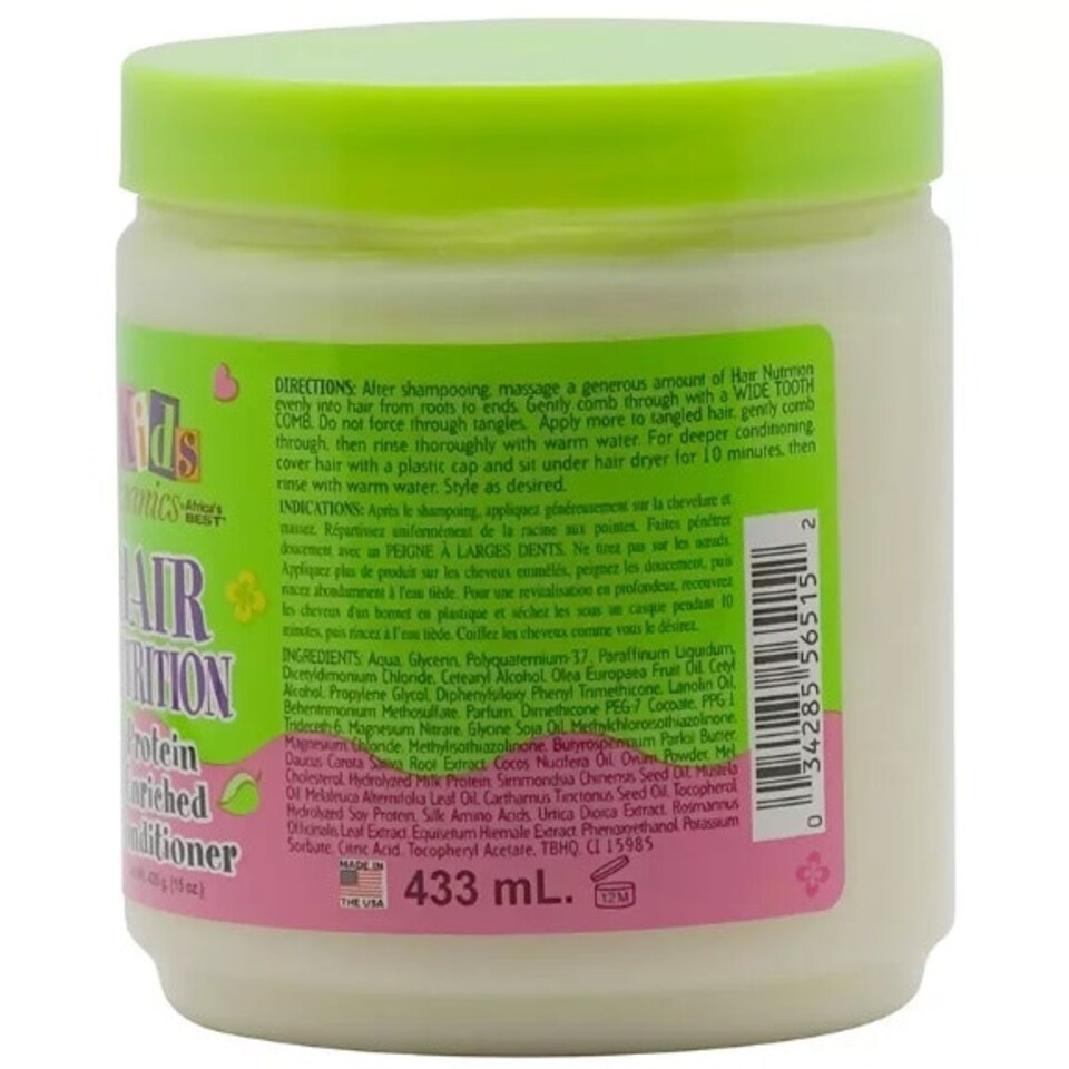 image 1 of Africa's Best Organic Kids Hair Nutrition Protein Enriched Conditioner 15oz