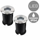 image 2 of ValueLights Sussex Pair Bushed Chrome IP54 Rated Outdoor Garden Walk Over Lights